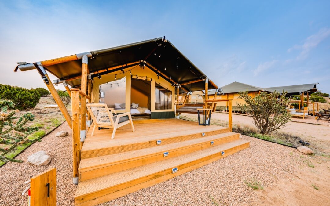Unsere neuen Lodge-Zelte auf dem Krounebierg
